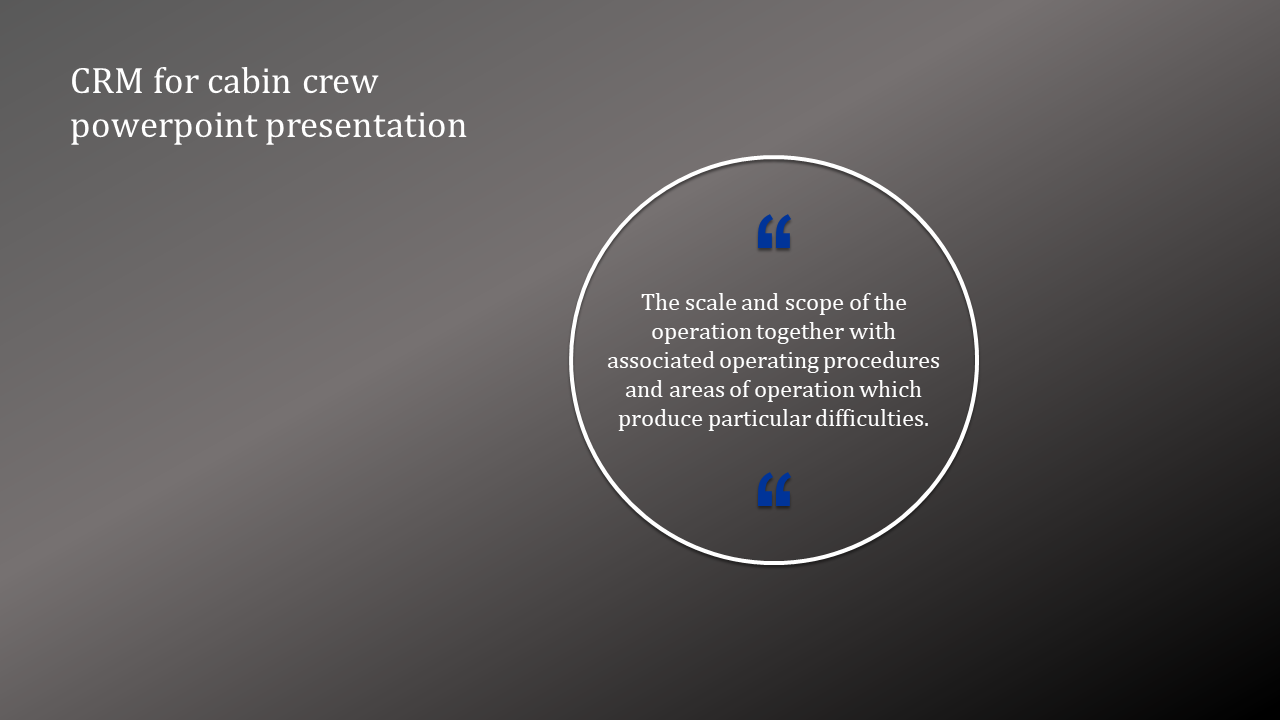 CRM For Cabin Crew PowerPoint Presentation and Google Slides